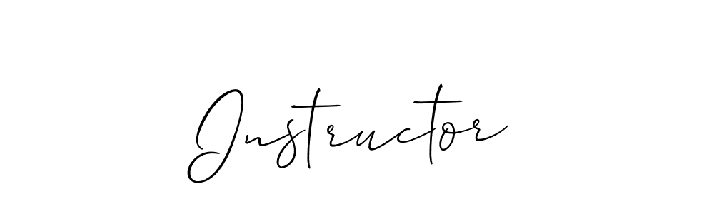 Create a beautiful signature design for name Instructor. With this signature (Allison_Script) fonts, you can make a handwritten signature for free. Instructor signature style 2 images and pictures png