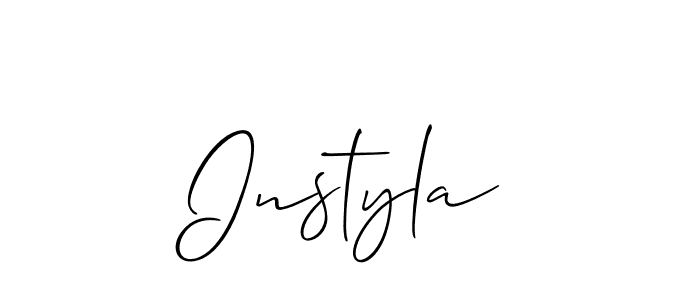 Design your own signature with our free online signature maker. With this signature software, you can create a handwritten (Allison_Script) signature for name Instyla. Instyla signature style 2 images and pictures png