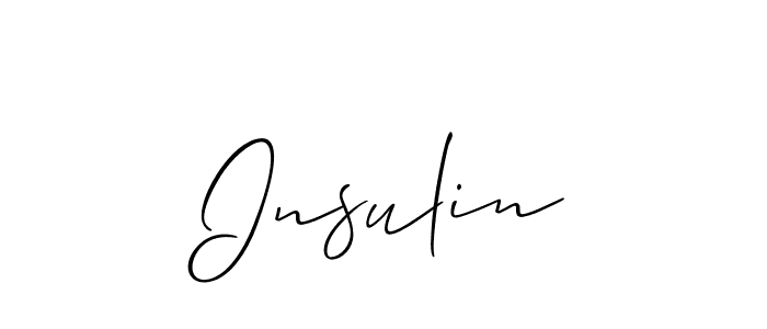 Design your own signature with our free online signature maker. With this signature software, you can create a handwritten (Allison_Script) signature for name Insulin. Insulin signature style 2 images and pictures png