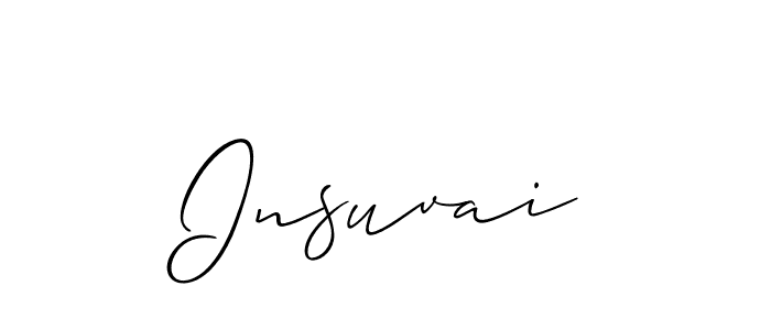 Create a beautiful signature design for name Insuvai. With this signature (Allison_Script) fonts, you can make a handwritten signature for free. Insuvai signature style 2 images and pictures png