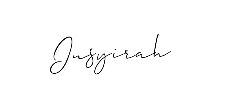 Once you've used our free online signature maker to create your best signature Allison_Script style, it's time to enjoy all of the benefits that Insyirah name signing documents. Insyirah signature style 2 images and pictures png