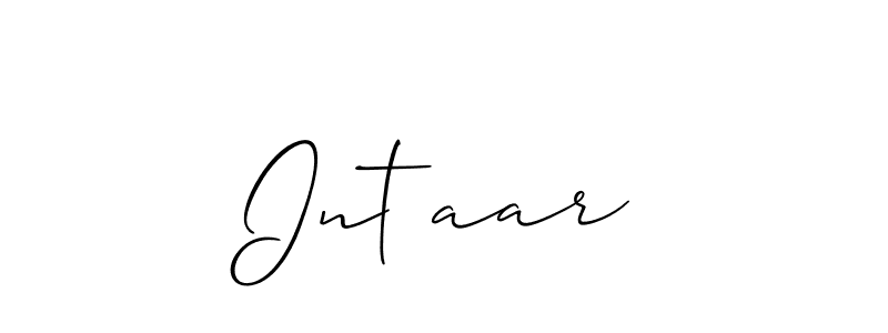Best and Professional Signature Style for Intظaar. Allison_Script Best Signature Style Collection. Intظaar signature style 2 images and pictures png