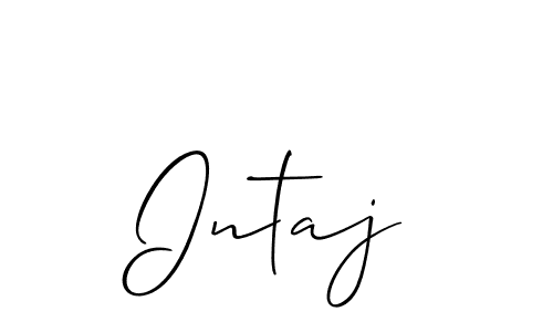 How to make Intaj name signature. Use Allison_Script style for creating short signs online. This is the latest handwritten sign. Intaj signature style 2 images and pictures png