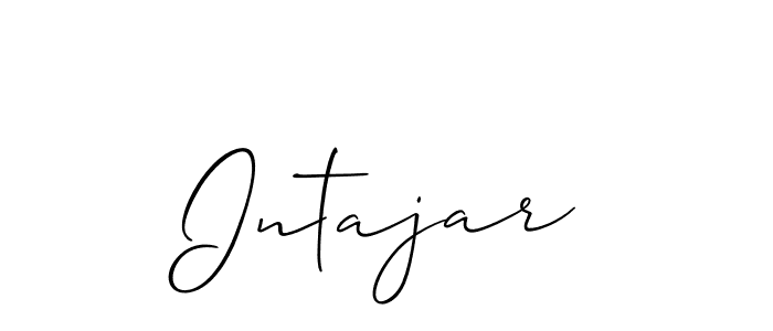 Use a signature maker to create a handwritten signature online. With this signature software, you can design (Allison_Script) your own signature for name Intajar. Intajar signature style 2 images and pictures png