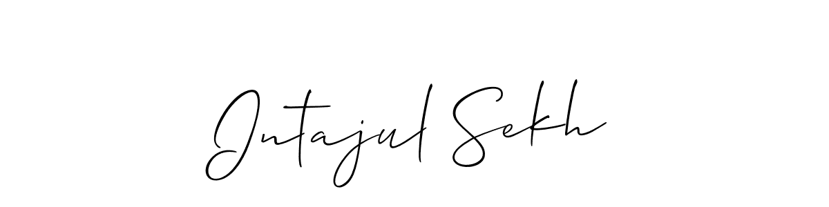 Create a beautiful signature design for name Intajul Sekh. With this signature (Allison_Script) fonts, you can make a handwritten signature for free. Intajul Sekh signature style 2 images and pictures png