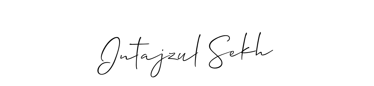 This is the best signature style for the Intajzul Sekh name. Also you like these signature font (Allison_Script). Mix name signature. Intajzul Sekh signature style 2 images and pictures png