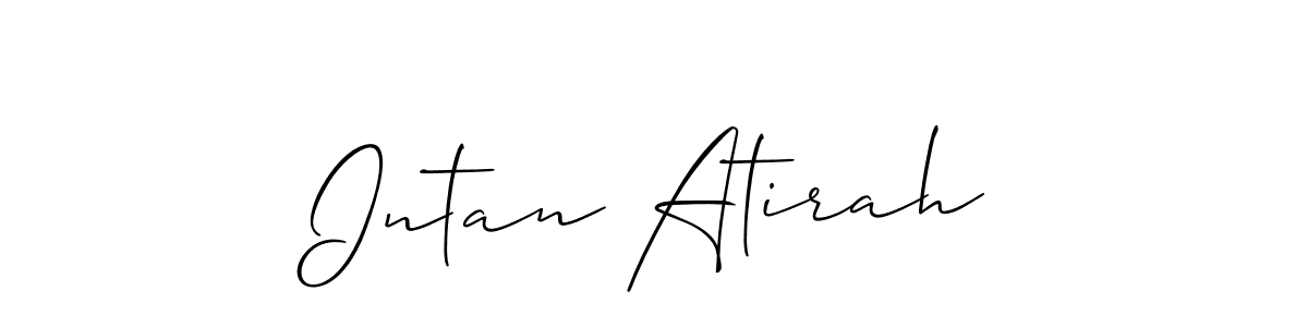 if you are searching for the best signature style for your name Intan Atirah. so please give up your signature search. here we have designed multiple signature styles  using Allison_Script. Intan Atirah signature style 2 images and pictures png