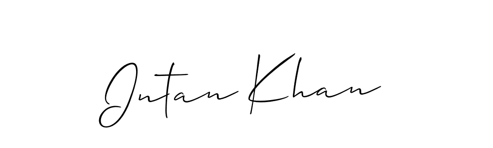 Best and Professional Signature Style for Intan Khan. Allison_Script Best Signature Style Collection. Intan Khan signature style 2 images and pictures png