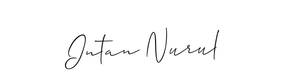 Similarly Allison_Script is the best handwritten signature design. Signature creator online .You can use it as an online autograph creator for name Intan Nurul. Intan Nurul signature style 2 images and pictures png