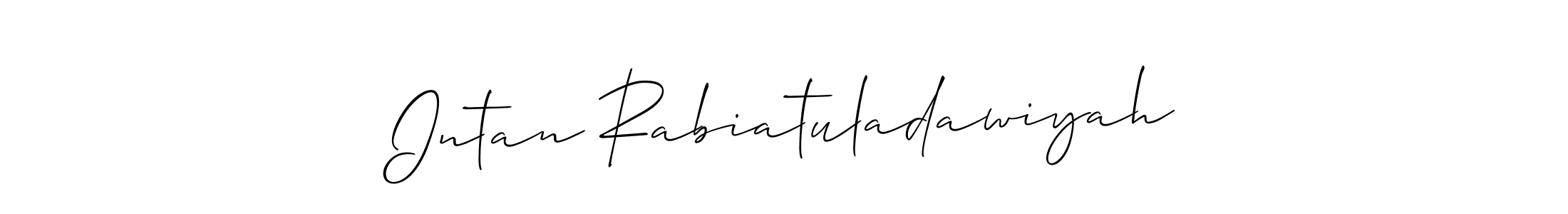 Intan Rabiatuladawiyah stylish signature style. Best Handwritten Sign (Allison_Script) for my name. Handwritten Signature Collection Ideas for my name Intan Rabiatuladawiyah. Intan Rabiatuladawiyah signature style 2 images and pictures png