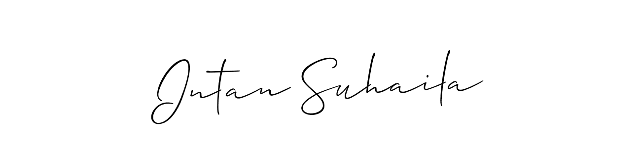 Design your own signature with our free online signature maker. With this signature software, you can create a handwritten (Allison_Script) signature for name Intan Suhaila. Intan Suhaila signature style 2 images and pictures png