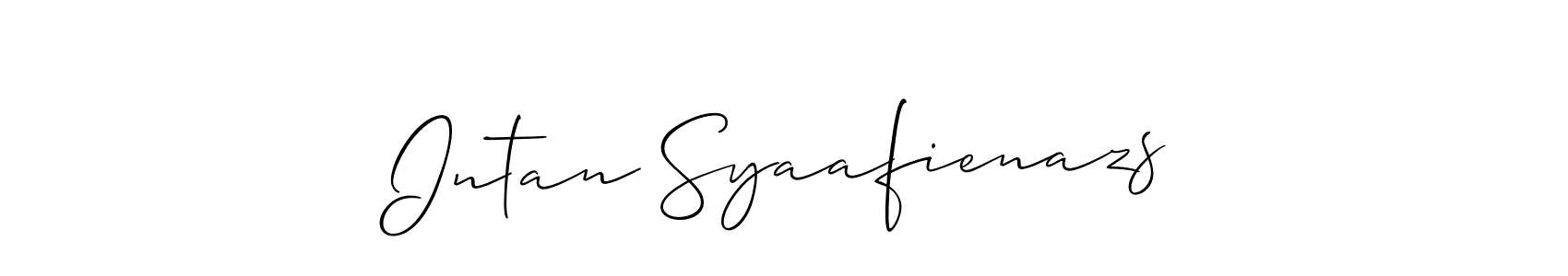 Similarly Allison_Script is the best handwritten signature design. Signature creator online .You can use it as an online autograph creator for name Intan Syaafienazs. Intan Syaafienazs signature style 2 images and pictures png