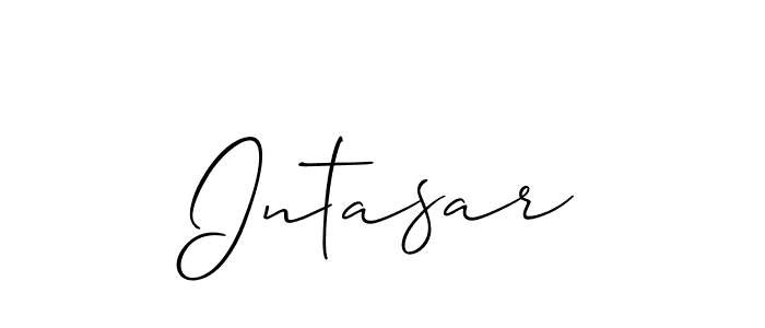 Make a beautiful signature design for name Intasar. Use this online signature maker to create a handwritten signature for free. Intasar signature style 2 images and pictures png