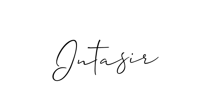 Make a beautiful signature design for name Intasir. With this signature (Allison_Script) style, you can create a handwritten signature for free. Intasir signature style 2 images and pictures png