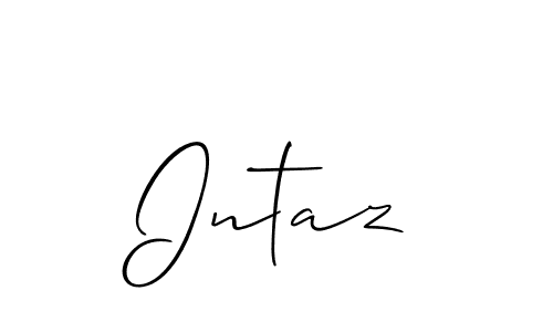 Make a beautiful signature design for name Intaz. With this signature (Allison_Script) style, you can create a handwritten signature for free. Intaz signature style 2 images and pictures png