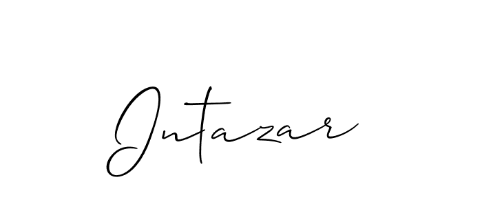 Design your own signature with our free online signature maker. With this signature software, you can create a handwritten (Allison_Script) signature for name Intazar. Intazar signature style 2 images and pictures png