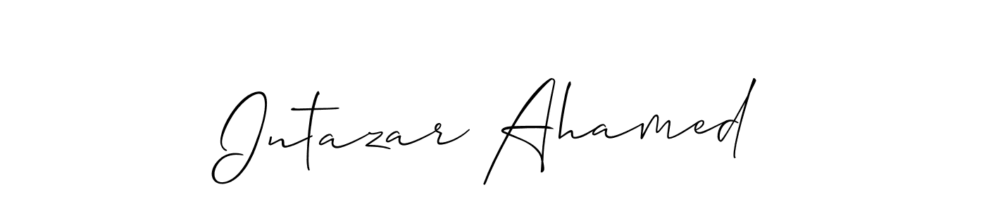 Also You can easily find your signature by using the search form. We will create Intazar Ahamed name handwritten signature images for you free of cost using Allison_Script sign style. Intazar Ahamed signature style 2 images and pictures png