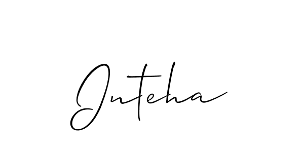 Once you've used our free online signature maker to create your best signature Allison_Script style, it's time to enjoy all of the benefits that Inteha name signing documents. Inteha signature style 2 images and pictures png