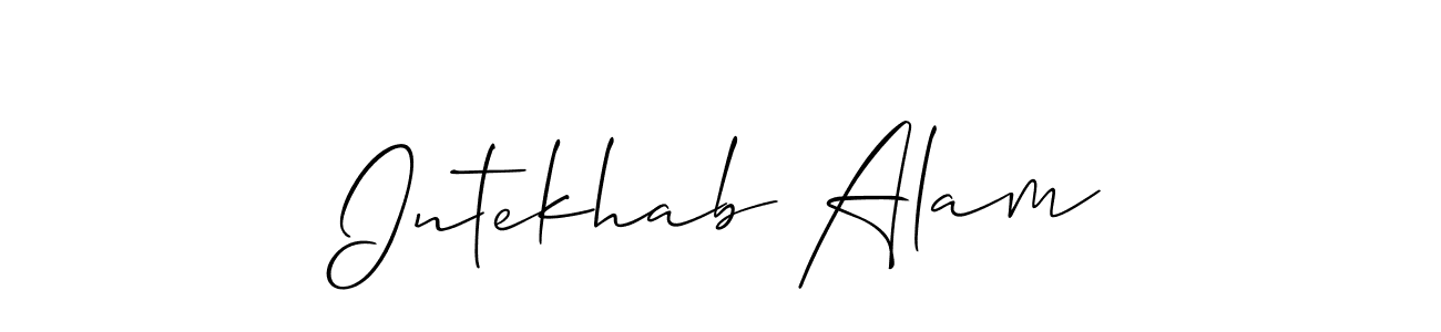 Design your own signature with our free online signature maker. With this signature software, you can create a handwritten (Allison_Script) signature for name Intekhab Alam. Intekhab Alam signature style 2 images and pictures png