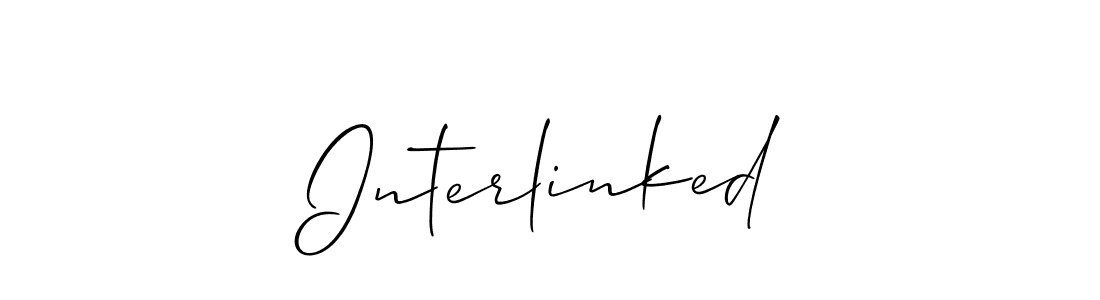 It looks lik you need a new signature style for name Interlinked. Design unique handwritten (Allison_Script) signature with our free signature maker in just a few clicks. Interlinked signature style 2 images and pictures png