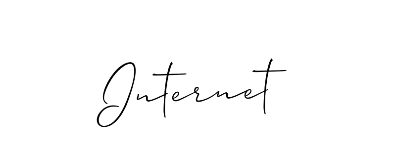 Create a beautiful signature design for name Internet. With this signature (Allison_Script) fonts, you can make a handwritten signature for free. Internet signature style 2 images and pictures png