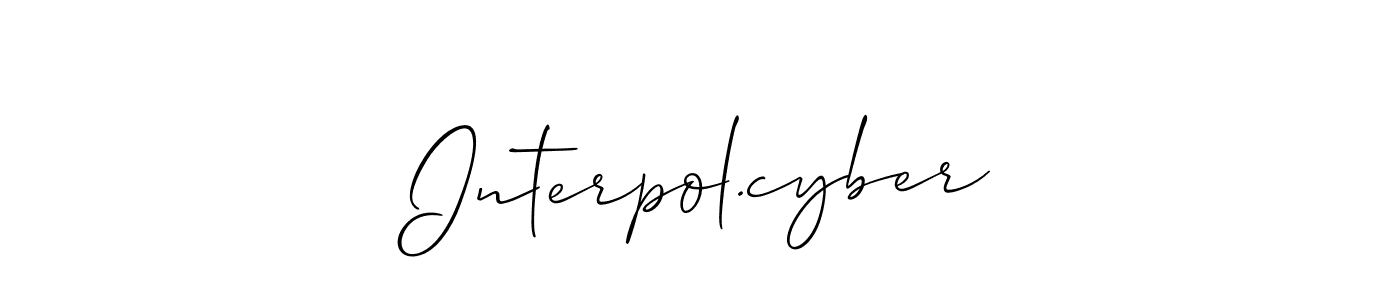Also we have Interpol.cyber name is the best signature style. Create professional handwritten signature collection using Allison_Script autograph style. Interpol.cyber signature style 2 images and pictures png