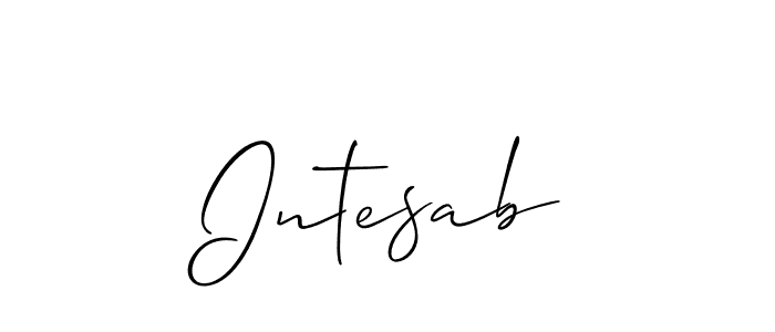Create a beautiful signature design for name Intesab. With this signature (Allison_Script) fonts, you can make a handwritten signature for free. Intesab signature style 2 images and pictures png
