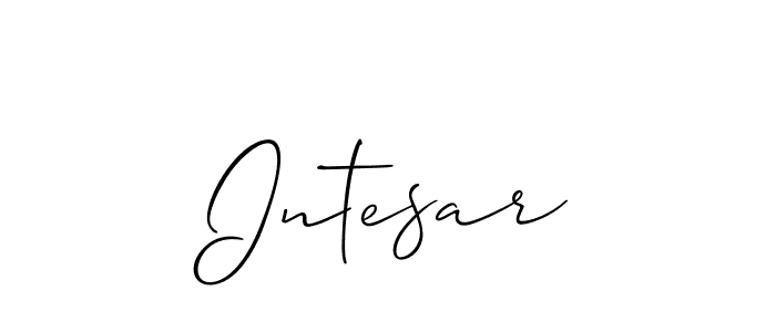 Make a beautiful signature design for name Intesar. Use this online signature maker to create a handwritten signature for free. Intesar signature style 2 images and pictures png