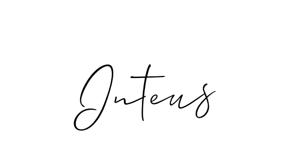 It looks lik you need a new signature style for name Inteus. Design unique handwritten (Allison_Script) signature with our free signature maker in just a few clicks. Inteus signature style 2 images and pictures png