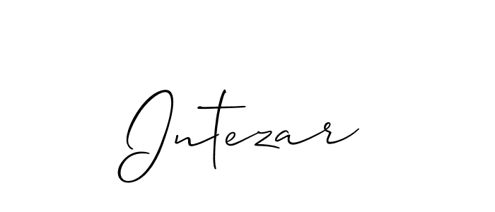 The best way (Allison_Script) to make a short signature is to pick only two or three words in your name. The name Intezar include a total of six letters. For converting this name. Intezar signature style 2 images and pictures png