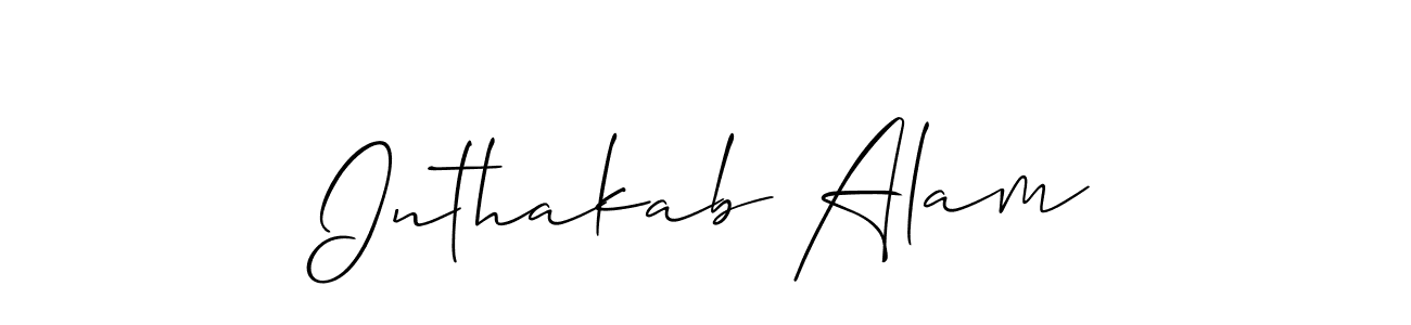 How to make Inthakab Alam signature? Allison_Script is a professional autograph style. Create handwritten signature for Inthakab Alam name. Inthakab Alam signature style 2 images and pictures png