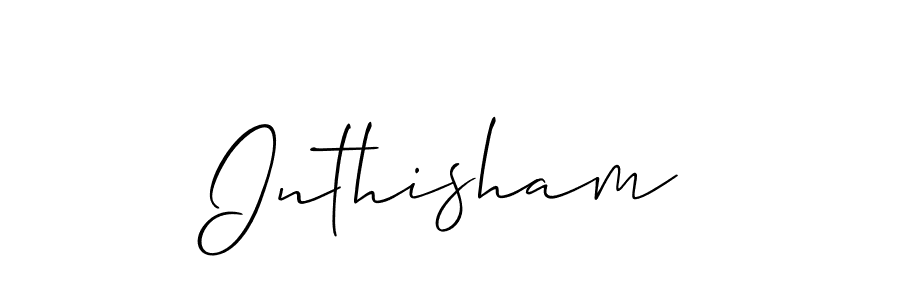Use a signature maker to create a handwritten signature online. With this signature software, you can design (Allison_Script) your own signature for name Inthisham. Inthisham signature style 2 images and pictures png