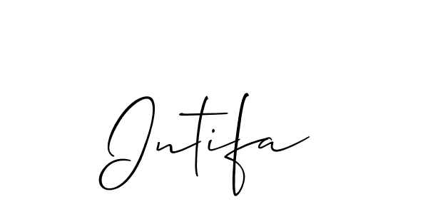 How to make Intifa signature? Allison_Script is a professional autograph style. Create handwritten signature for Intifa name. Intifa signature style 2 images and pictures png