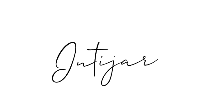 if you are searching for the best signature style for your name Intijar. so please give up your signature search. here we have designed multiple signature styles  using Allison_Script. Intijar signature style 2 images and pictures png