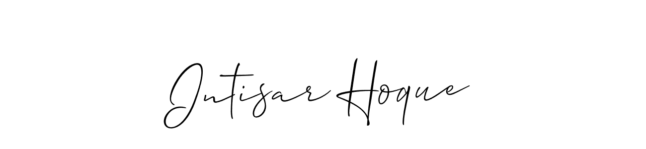 Also You can easily find your signature by using the search form. We will create Intisar Hoque name handwritten signature images for you free of cost using Allison_Script sign style. Intisar Hoque signature style 2 images and pictures png