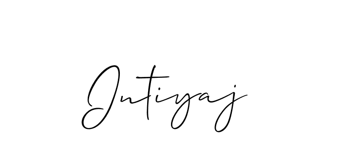 How to make Intiyaj signature? Allison_Script is a professional autograph style. Create handwritten signature for Intiyaj name. Intiyaj signature style 2 images and pictures png