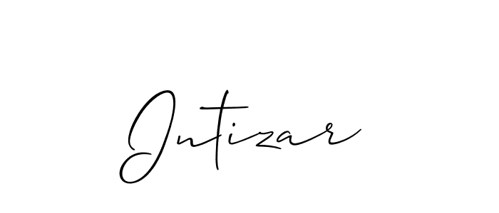 The best way (Allison_Script) to make a short signature is to pick only two or three words in your name. The name Intizar include a total of six letters. For converting this name. Intizar signature style 2 images and pictures png