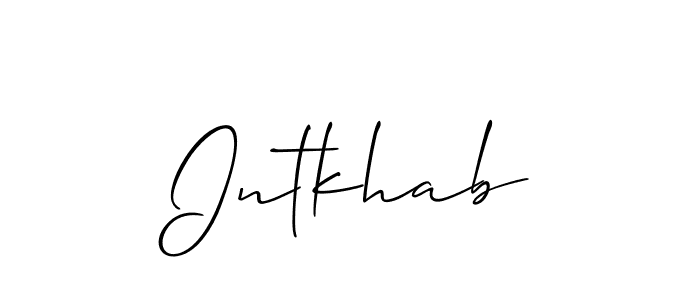 Make a beautiful signature design for name Intkhab. Use this online signature maker to create a handwritten signature for free. Intkhab signature style 2 images and pictures png