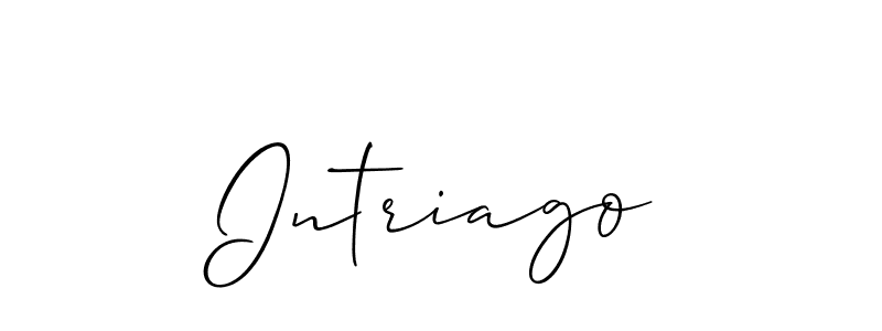 How to Draw Intriago signature style? Allison_Script is a latest design signature styles for name Intriago. Intriago signature style 2 images and pictures png