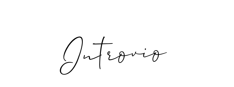 Design your own signature with our free online signature maker. With this signature software, you can create a handwritten (Allison_Script) signature for name Introvio. Introvio signature style 2 images and pictures png