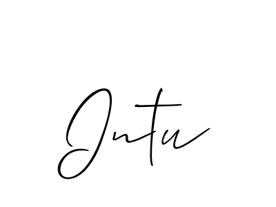 Intu stylish signature style. Best Handwritten Sign (Allison_Script) for my name. Handwritten Signature Collection Ideas for my name Intu. Intu signature style 2 images and pictures png