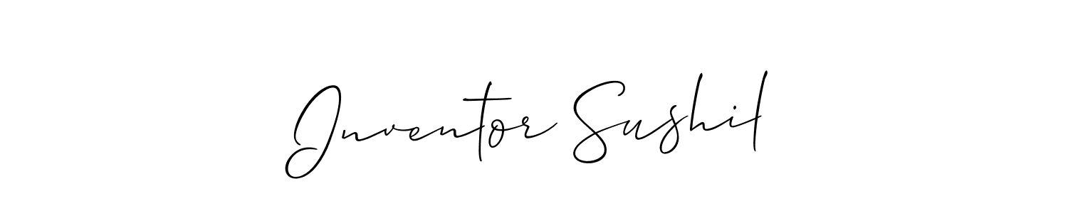 Design your own signature with our free online signature maker. With this signature software, you can create a handwritten (Allison_Script) signature for name Inventor Sushil. Inventor Sushil signature style 2 images and pictures png