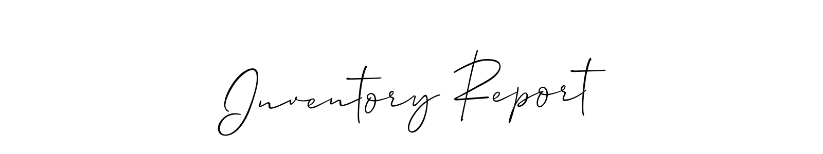 The best way (Allison_Script) to make a short signature is to pick only two or three words in your name. The name Inventory Report include a total of six letters. For converting this name. Inventory Report signature style 2 images and pictures png