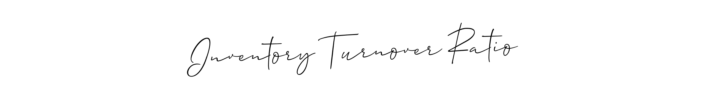 How to make Inventory Turnover Ratio name signature. Use Allison_Script style for creating short signs online. This is the latest handwritten sign. Inventory Turnover Ratio signature style 2 images and pictures png