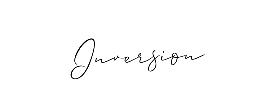 Create a beautiful signature design for name Inversion. With this signature (Allison_Script) fonts, you can make a handwritten signature for free. Inversion signature style 2 images and pictures png