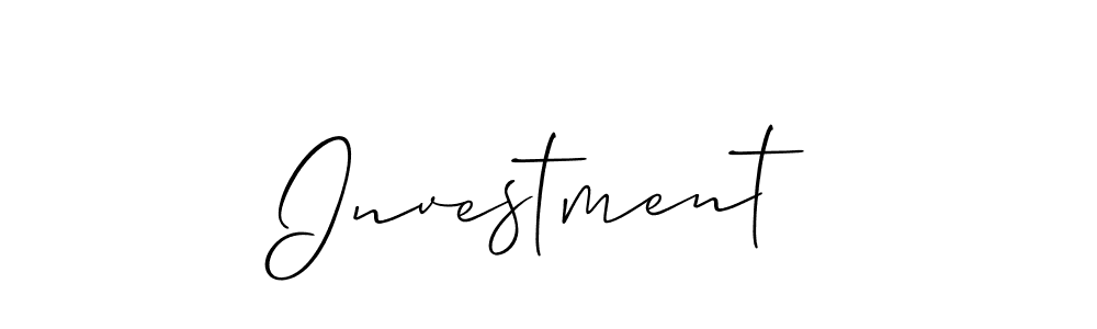 Investment stylish signature style. Best Handwritten Sign (Allison_Script) for my name. Handwritten Signature Collection Ideas for my name Investment. Investment signature style 2 images and pictures png
