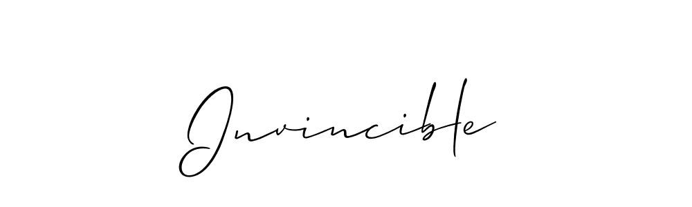 Best and Professional Signature Style for Invincible. Allison_Script Best Signature Style Collection. Invincible signature style 2 images and pictures png