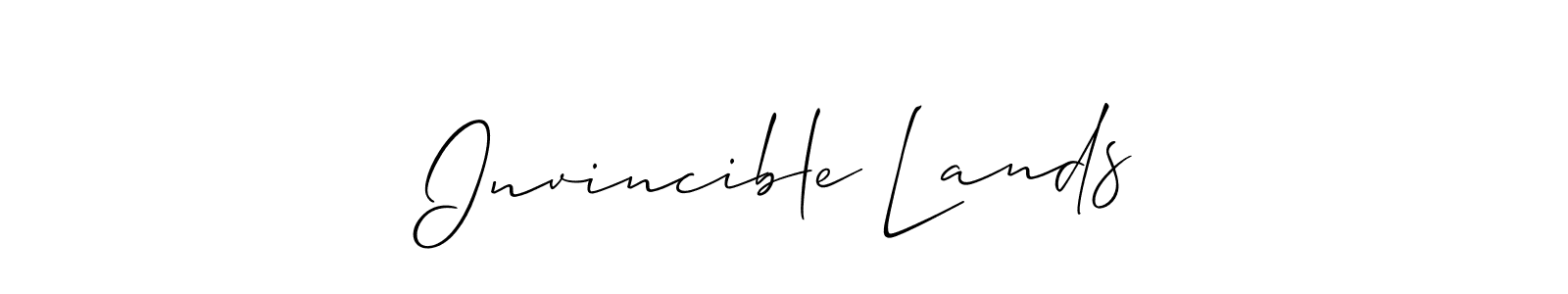Make a beautiful signature design for name Invincible Lands. Use this online signature maker to create a handwritten signature for free. Invincible Lands signature style 2 images and pictures png