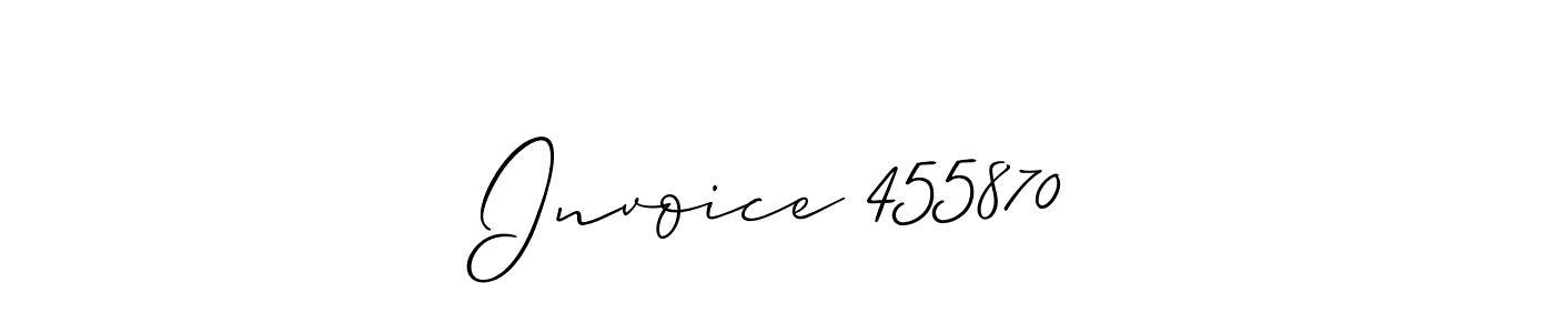 Also we have Invoice 455870 name is the best signature style. Create professional handwritten signature collection using Allison_Script autograph style. Invoice 455870 signature style 2 images and pictures png