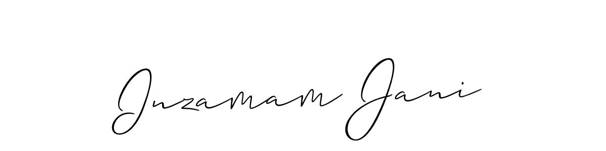 Inzamam Jani stylish signature style. Best Handwritten Sign (Allison_Script) for my name. Handwritten Signature Collection Ideas for my name Inzamam Jani. Inzamam Jani signature style 2 images and pictures png